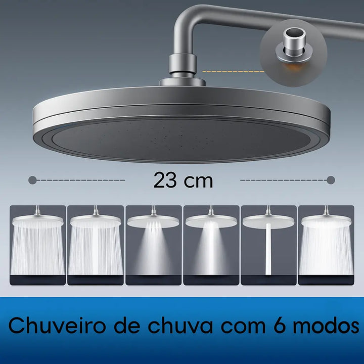 Chuveiro-Para-Banheiro-Clear-Cinza-6-Modos-Para-Uso