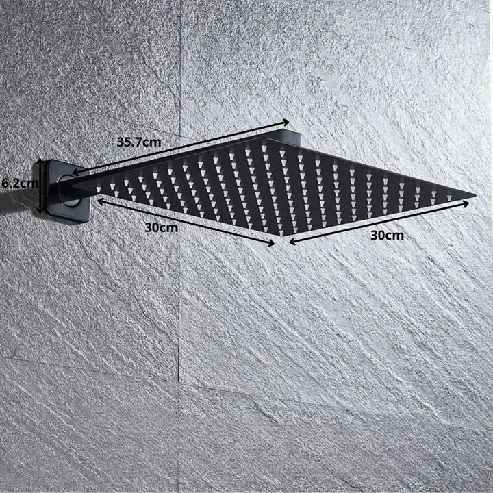 Chuveiro-Para-Banheiro-Delux-Preto-Detalhes-Dimensao