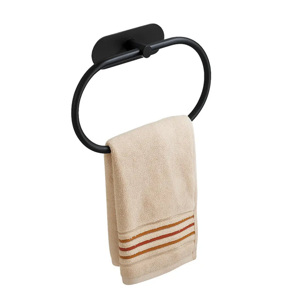 Porta Toalha Para Banheiro Ovin Preto