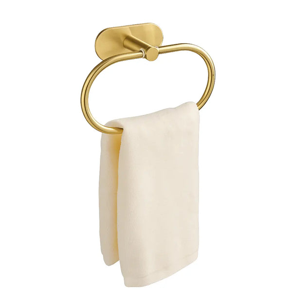 Porta Toalha Para Banheiro Ovin Dourado