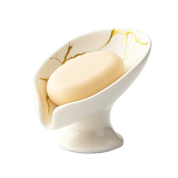 Saboneteira Para Banheiro Cerâmica Branco