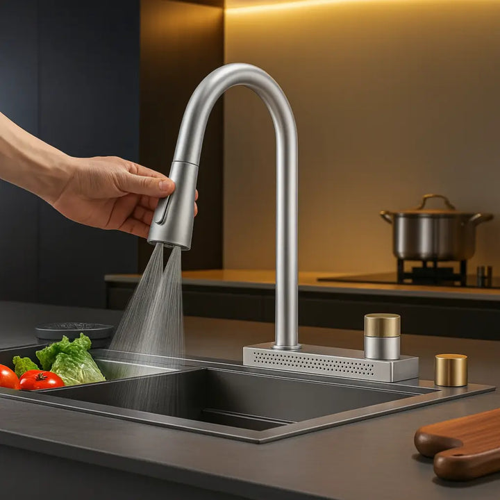 Torneira-Gourmet-Deck-Cinza-Design-Moderno-Cozinha