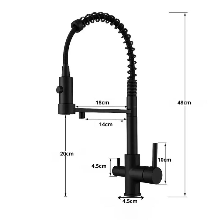 Torneira-Gourmet-Pristine-Preta-Bica-Alta