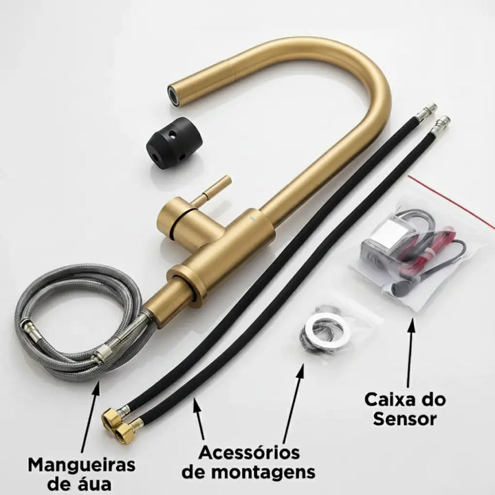 Torneira-Gourmet-Sense-Dourada-Premium-Acabamento-Luxo