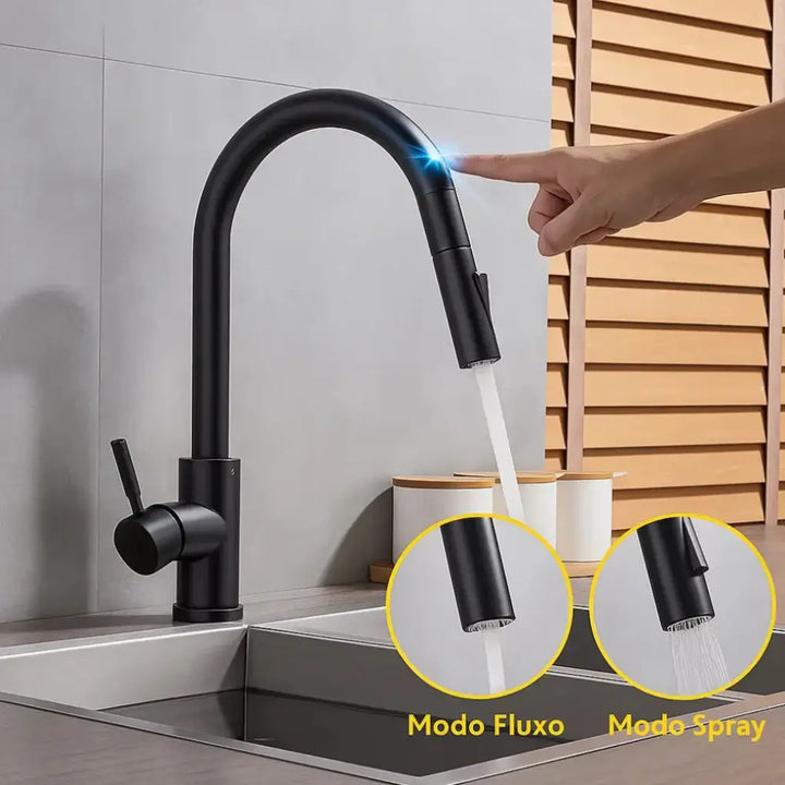 Torneira-Gourmet-Sense-Preta-Ajuste-Perfeito