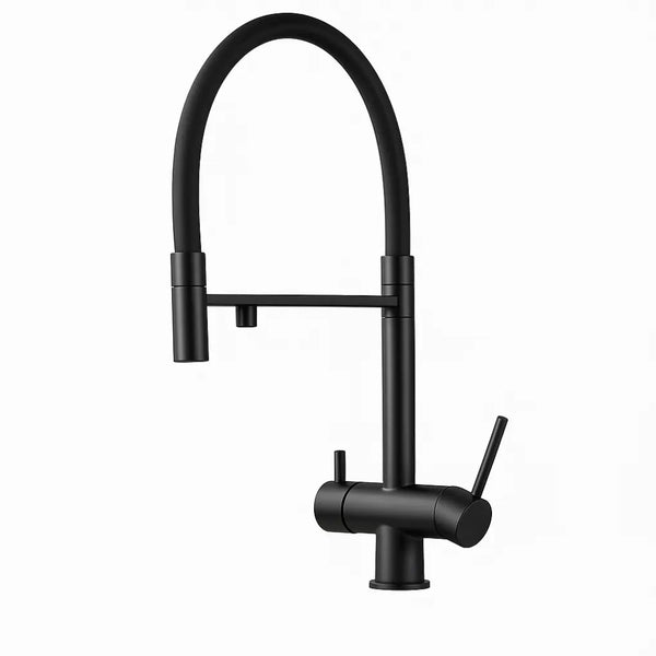 Torneira-Gourmet-Shine-Preta-Bica-Alta-Polida