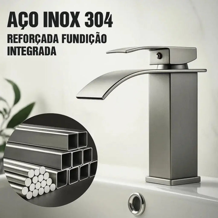 Torneira-Para-Banheiro-Aurea-Prata-Economiza-Agua-e-Dinheiro