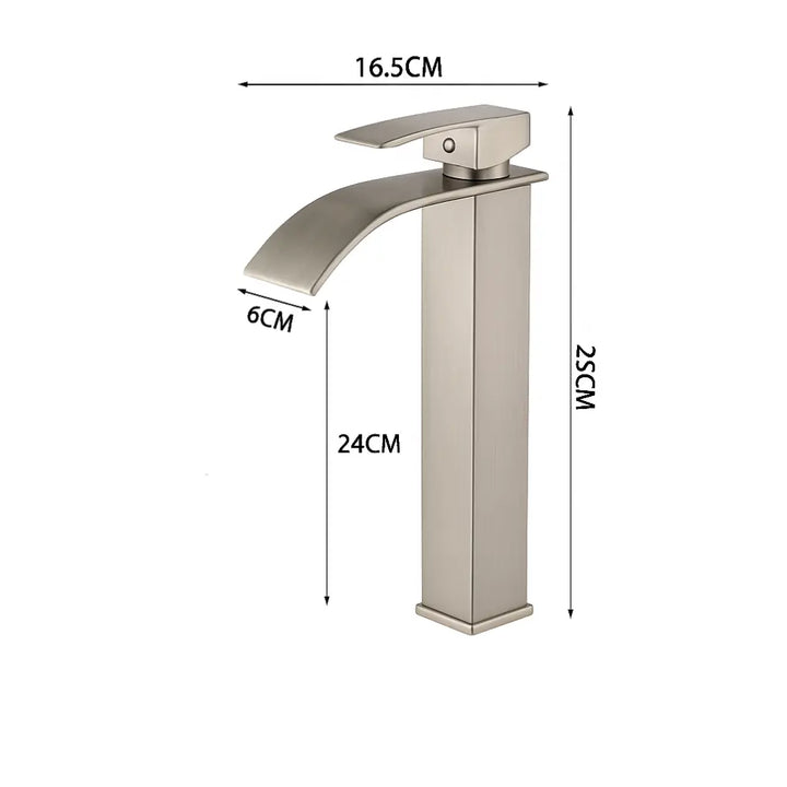 Torneira-Para-Banheiro-Aurea-Prata-Estilo-Minimalista-Elegante-Luxo-Anti-Ferrugem