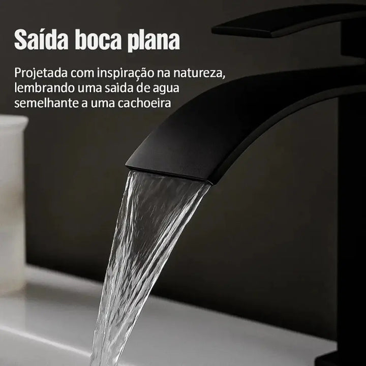 Torneira-Para-Banheiro-Aurea-Preta-Inox-Durabilidade